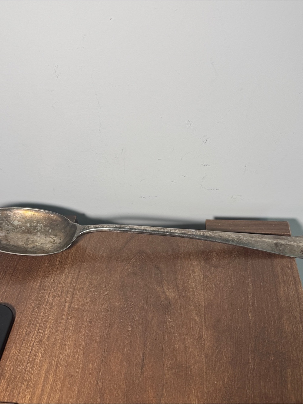 LEONARD ITALY Vintage Spoon Large 13" Silverplate Serving Spoon Extra Large